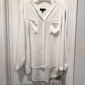 White long sleeve button up